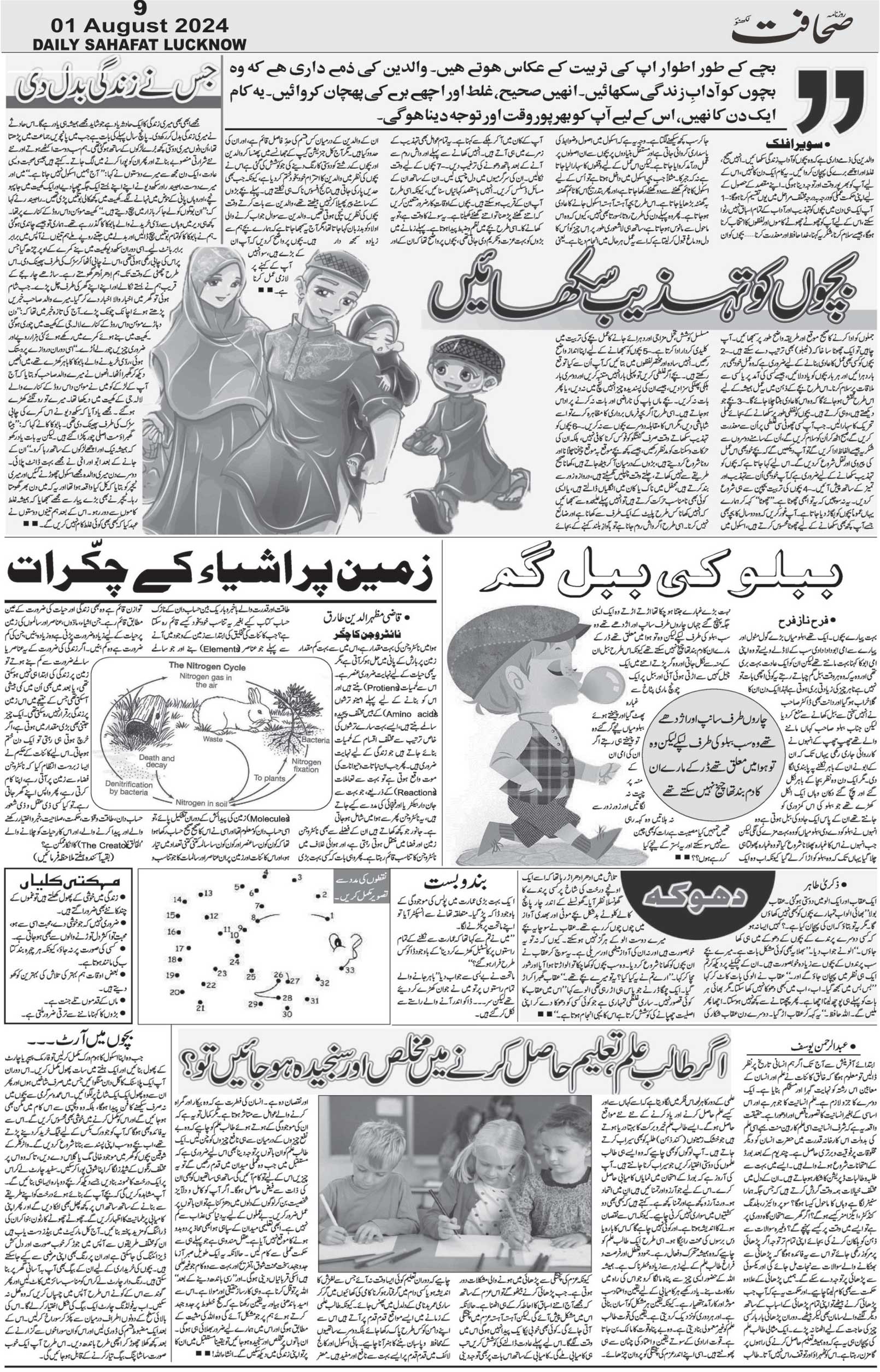 The Sahafat Urdu Daily, Published From Lucknow, Uttar Pradesh India, Bharat, Hindustan, Urd Newspaper, Urdu Akhbar, Urdu Epaper