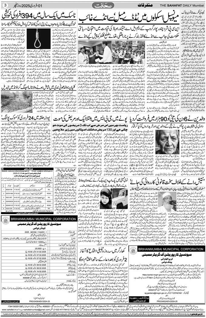 The Sahafat Mumbai, Urdu Newspaper India, Indian Newspapers, Urdu Akhbar, Urdu News Hindustan
