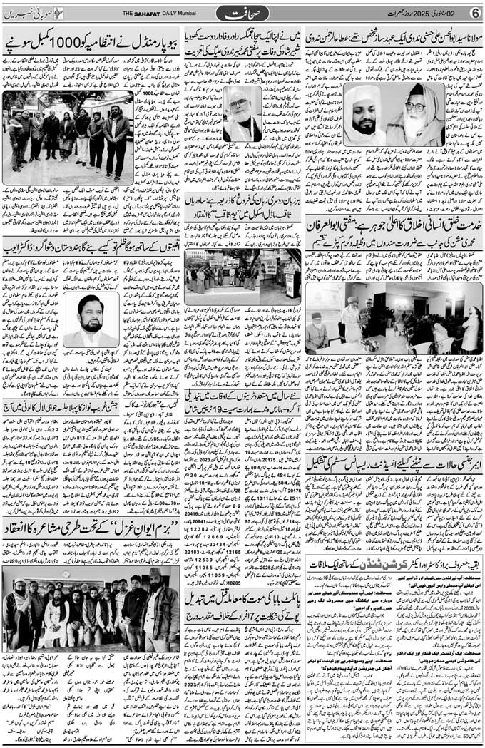 The Sahafat Mumbai, Urdu Newspaper India, Indian Newspapers, Urdu Akhbar, Urdu News Hindustan