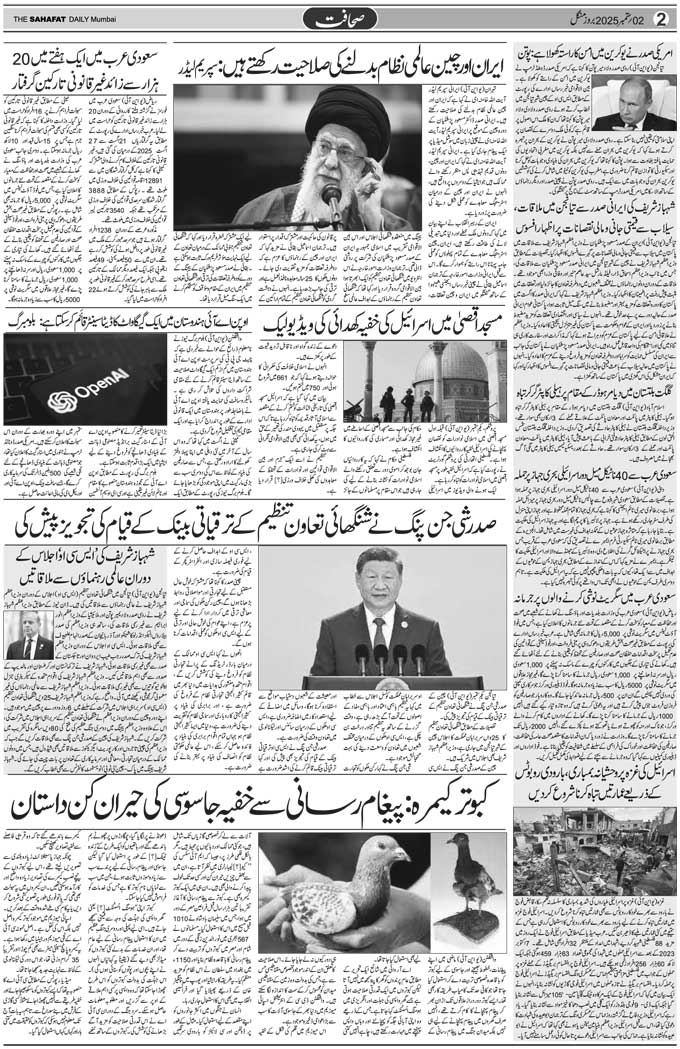 The Sahafat Mumbai, Urdu Newspaper India, Indian Newspapers, Urdu Akhbar, Urdu News Hindustan
