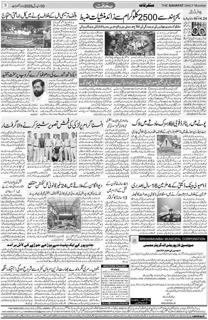 The Sahafat Mumbai, Urdu Newspaper India, Indian Newspapers, Urdu Akhbar, Urdu News Hindustan