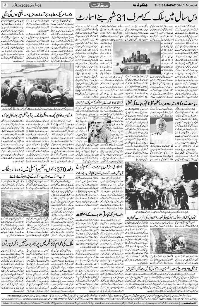 The Sahafat Mumbai, Urdu Newspaper India, Indian Newspapers, Urdu Akhbar, Urdu News Hindustan