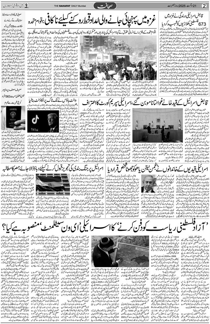 The Sahafat Mumbai, Urdu Newspaper India, Indian Newspapers, Urdu Akhbar, Urdu News Hindustan