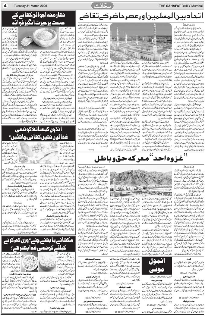 The Sahafat Mumbai, Urdu Newspaper India, Indian Newspapers, Urdu Akhbar, Urdu News Hindustan